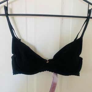 Savage X Fenty Black Cotton Underwire Bra – Size 32C.